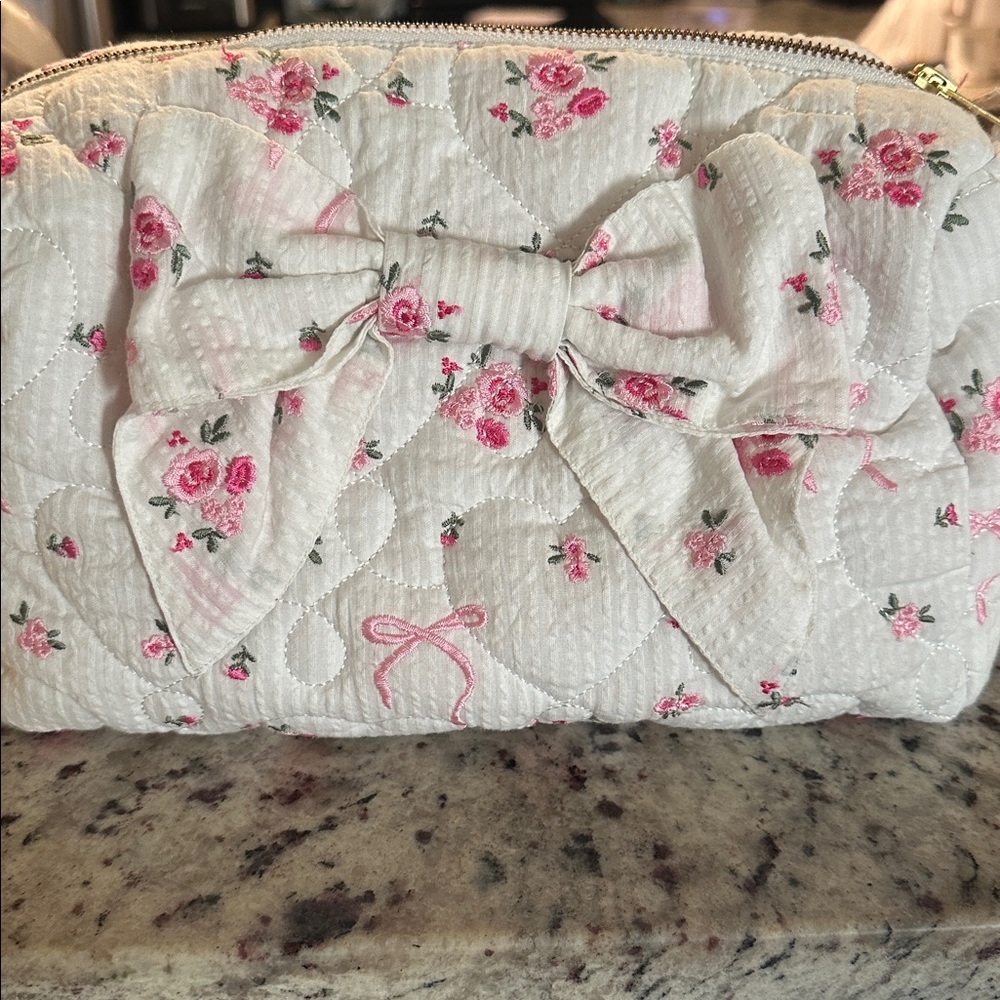 LoveShackFancy Pink Floral Quilted Bag